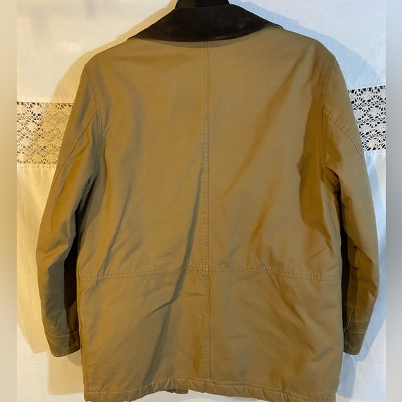 Men’s jacket khaki and leather - Picture 7 of 9